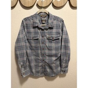 ARIAT REBAR Collar Shirt Plaid Size L